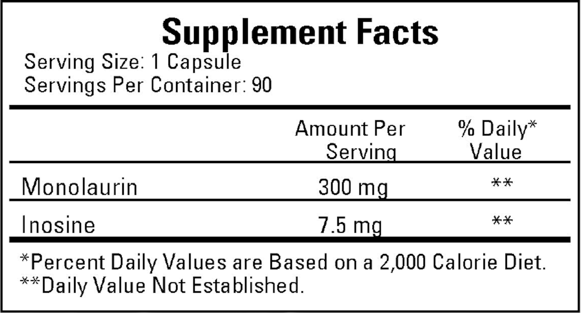 Monolaurin (Lauric Acid) 300 mg